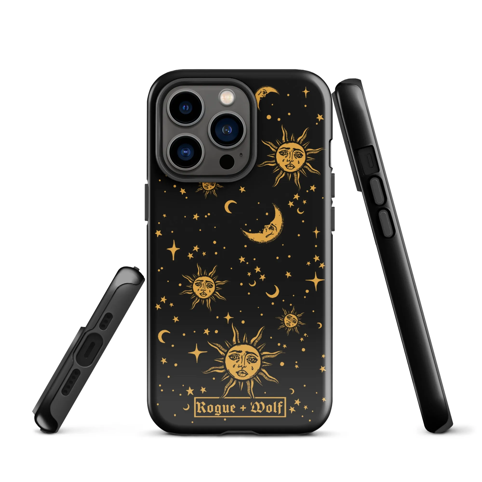 Celestial Tough Phone Case for iPhone - Shockproof Anti-scratch Witchy Goth Phone Accessories Cover