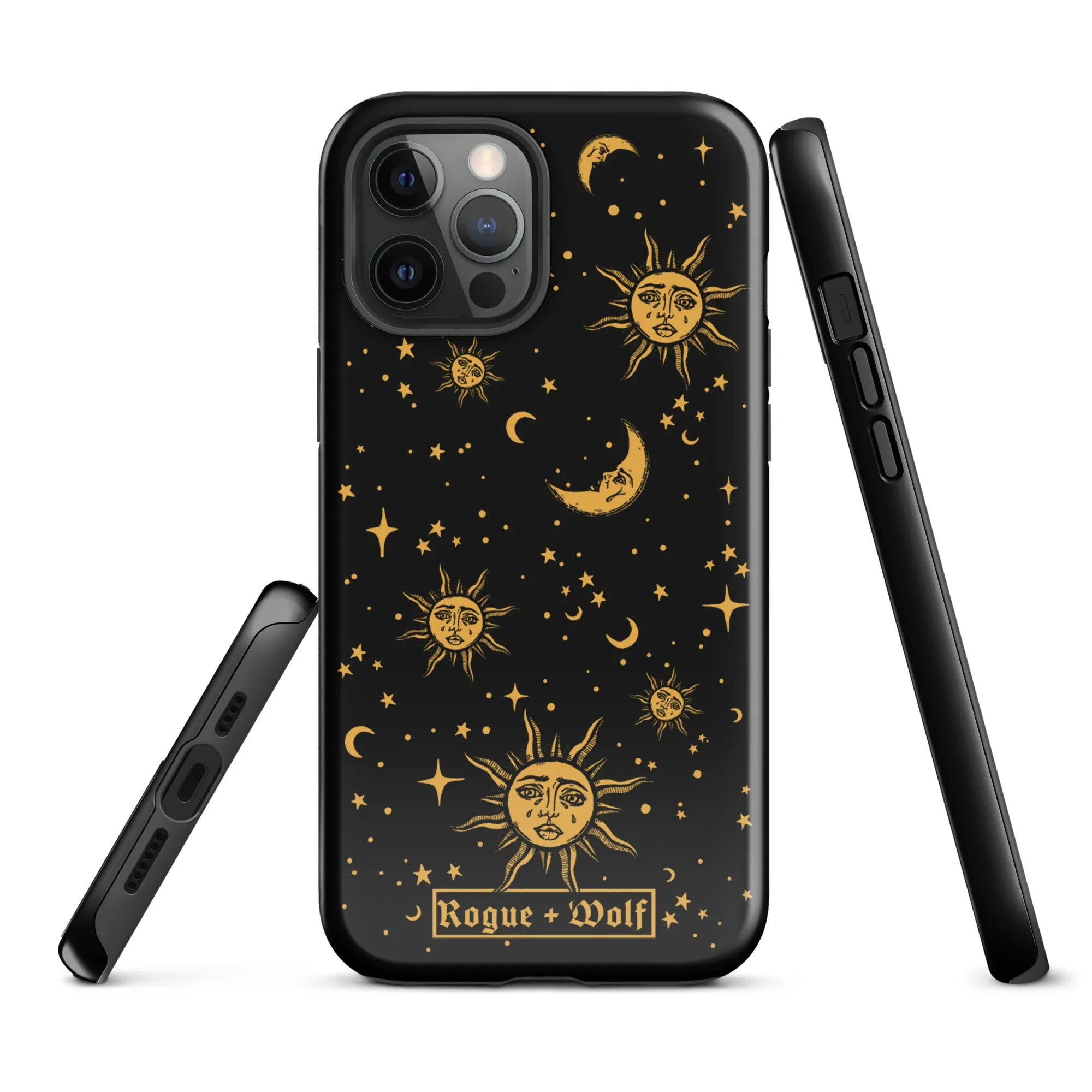 Celestial Tough Phone Case for iPhone - Shockproof Anti-scratch Witchy Goth Phone Accessories Cover