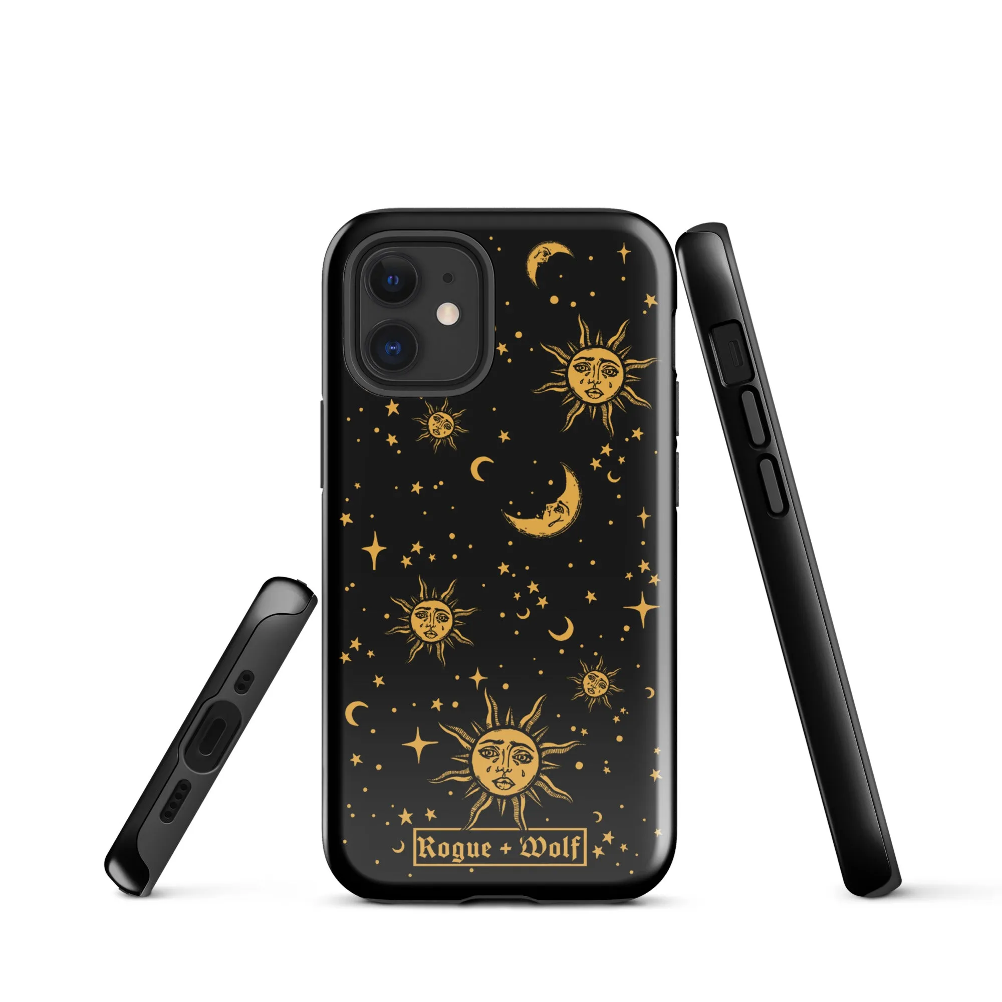 Celestial Tough Phone Case for iPhone - Shockproof Anti-scratch Witchy Goth Phone Accessories Cover