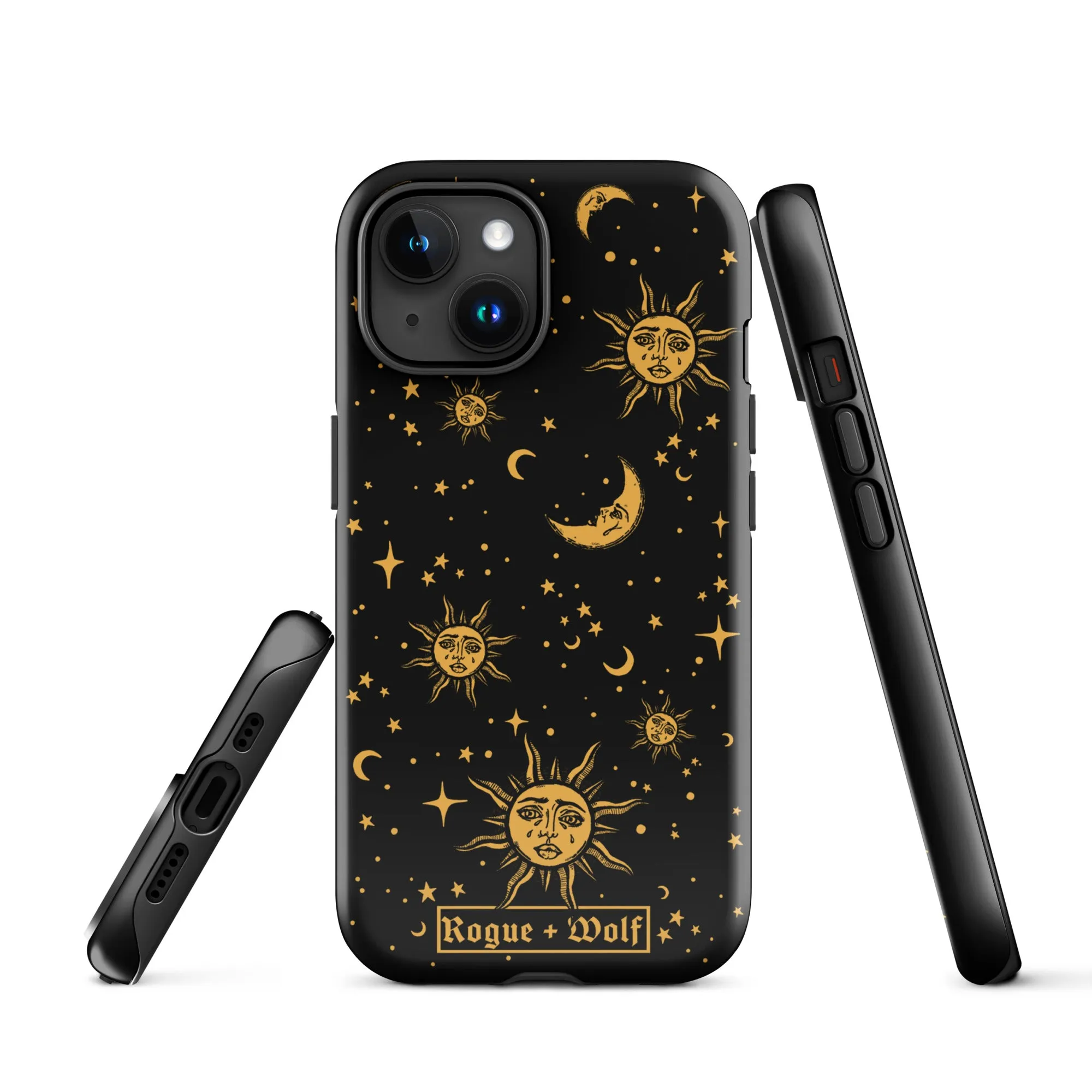 Celestial Tough Phone Case for iPhone - Shockproof Anti-scratch Witchy Goth Phone Accessories Cover