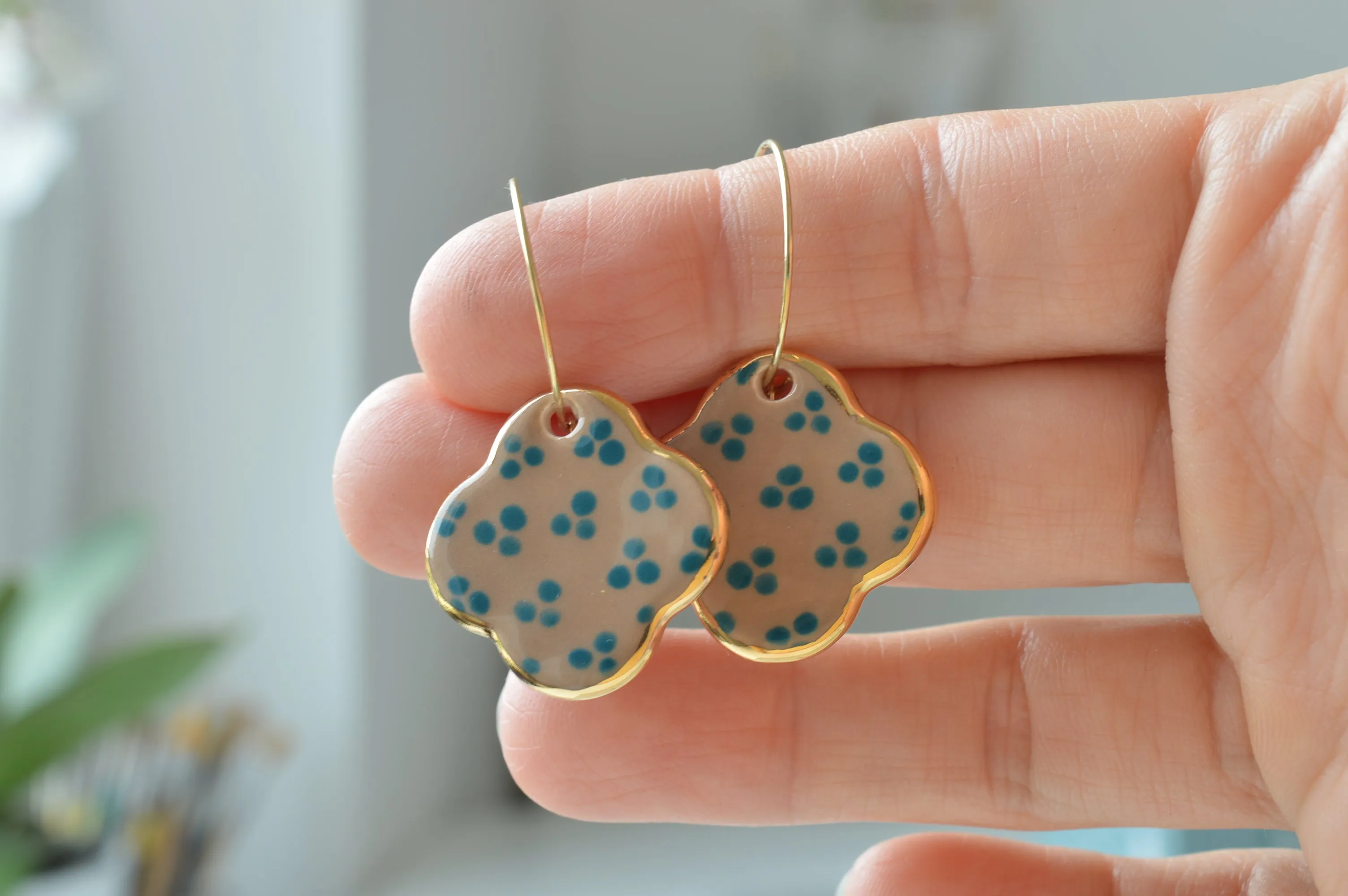 Ceramic earrings No. 28