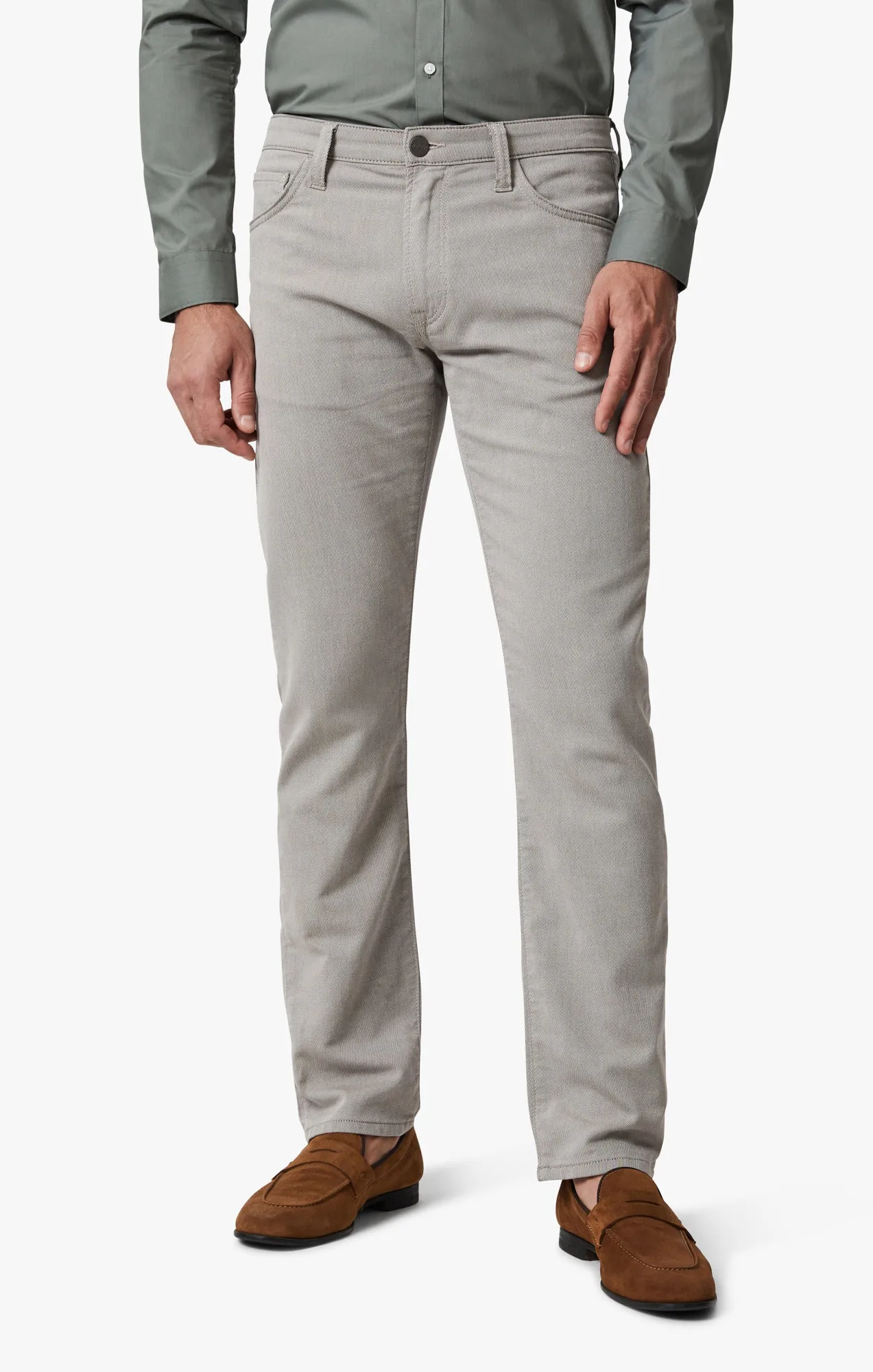 Courage Straight Leg Pants In Brown Refined Twill