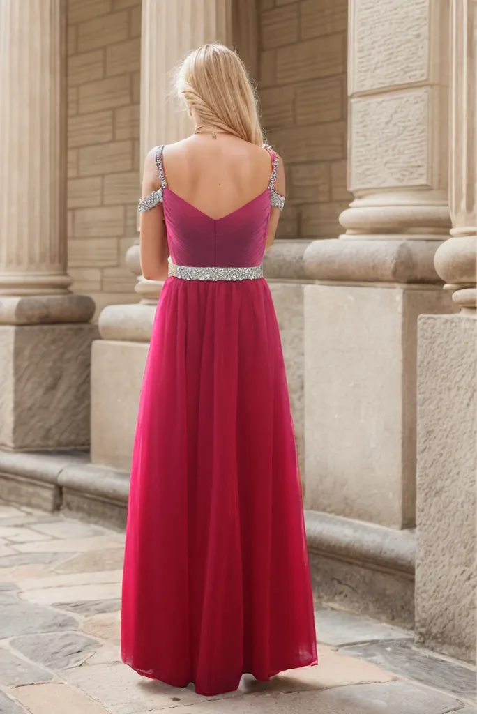 Crystal Beaded Off-shoulder Ruby Red Japanese A-line Soft Tulle Prom Dress