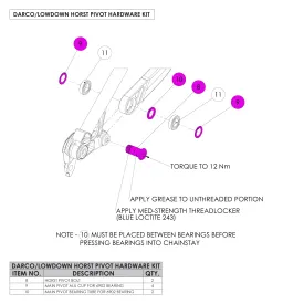 Darco/Lowdown Horst Pivot Hardware Kit