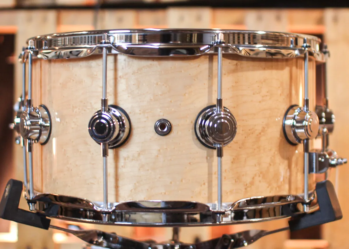 DW 7x14 Collector's Jazz Mahogany/Gum Birdseye Maple Snare Drum - SO#1303314