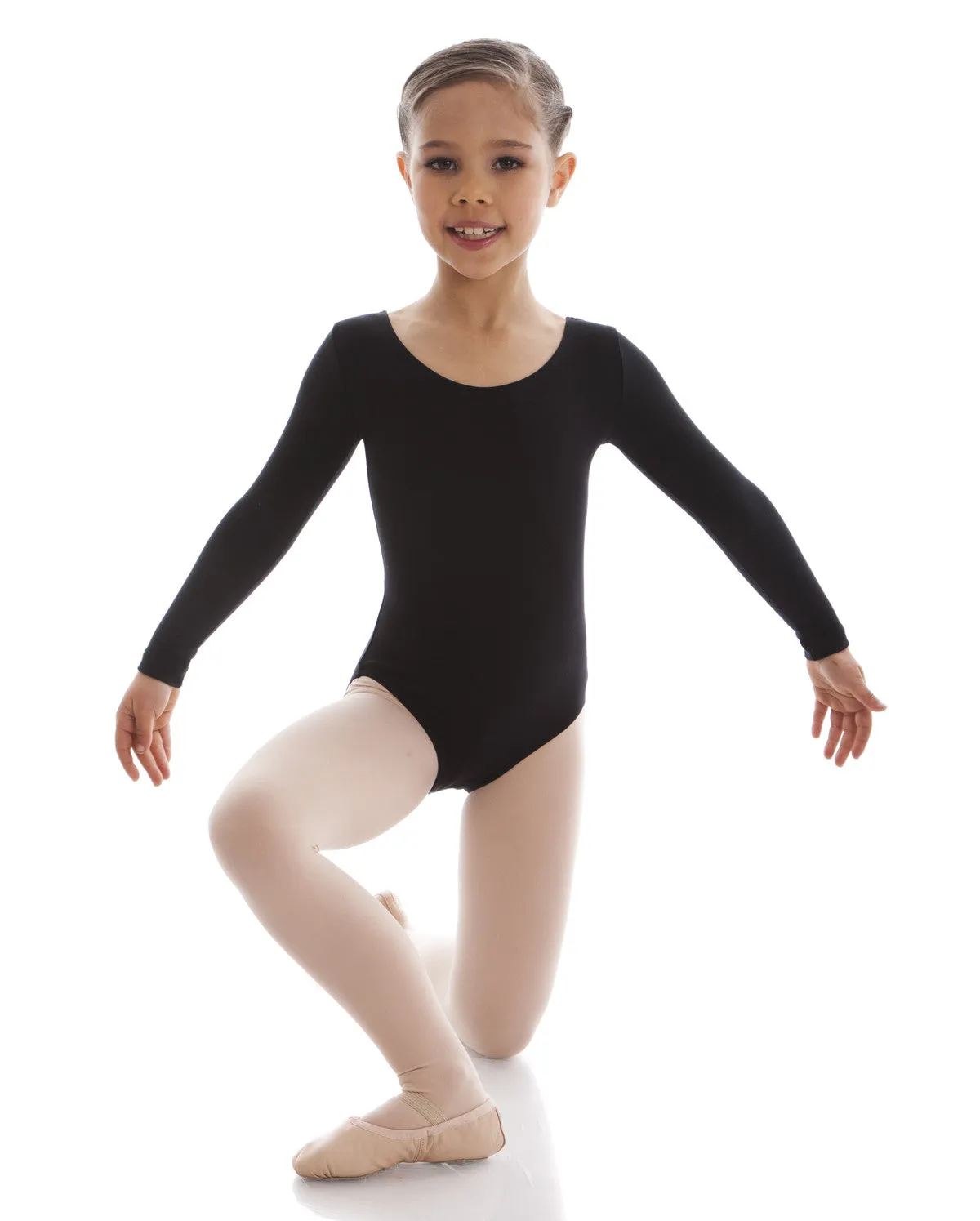 Energetiks Long Sleeve Scoop Leotard Children'S Cl03