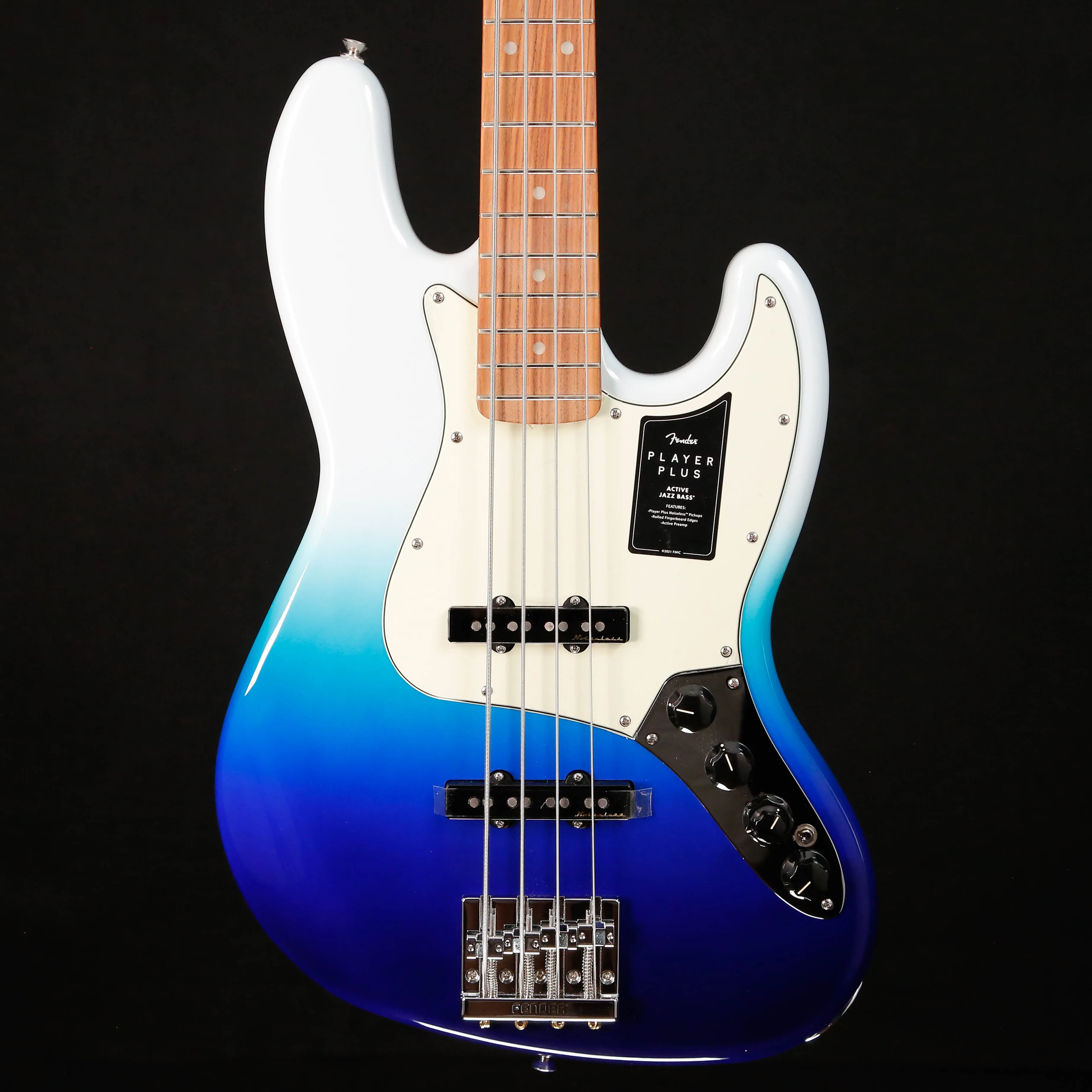 Fender Player Plus Jazz Bass, Pau Ferro Fingerboard, Belair Blue 9lbs 11.4oz