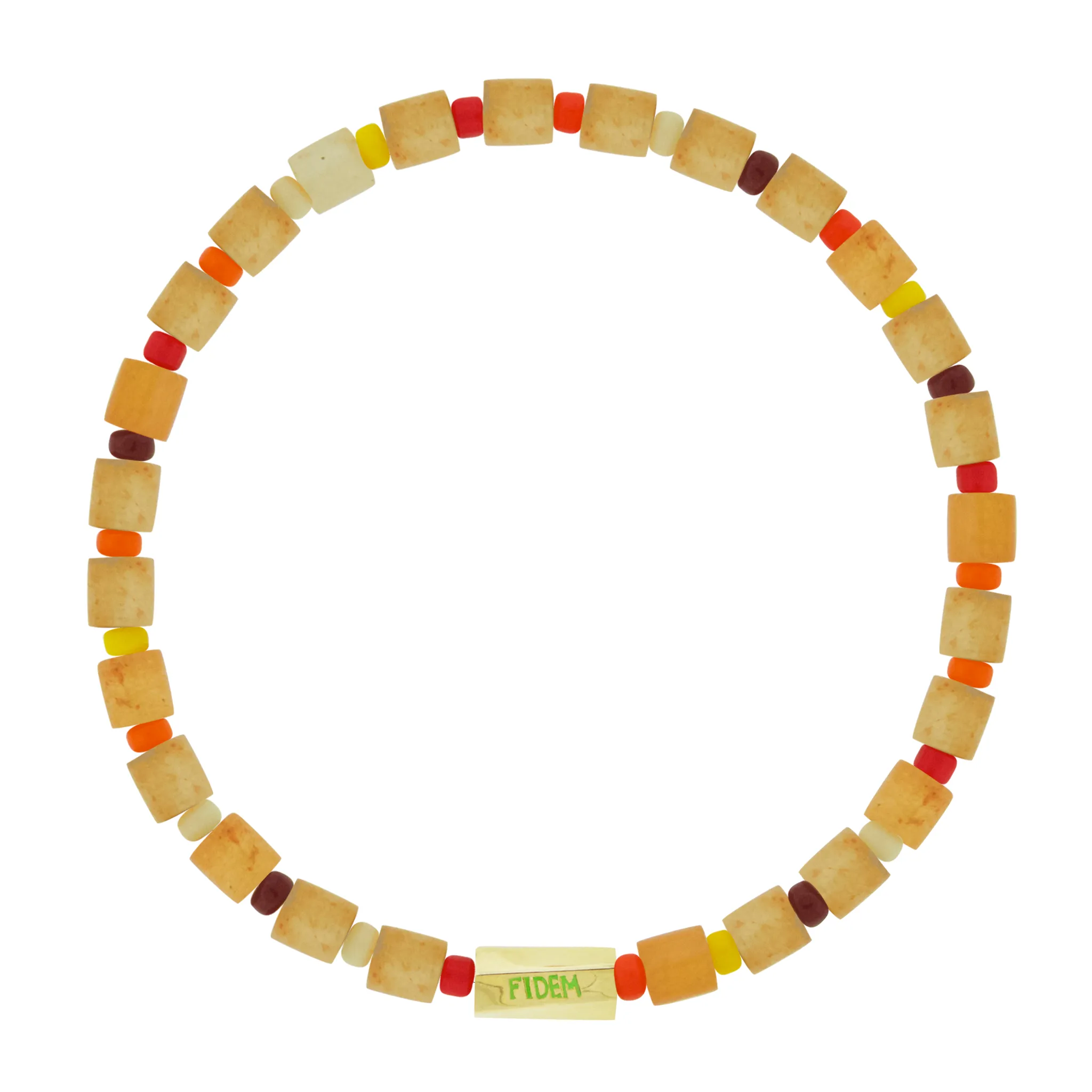 FIDEM Twisted Hexagon on Carnelian Bead Bracelet