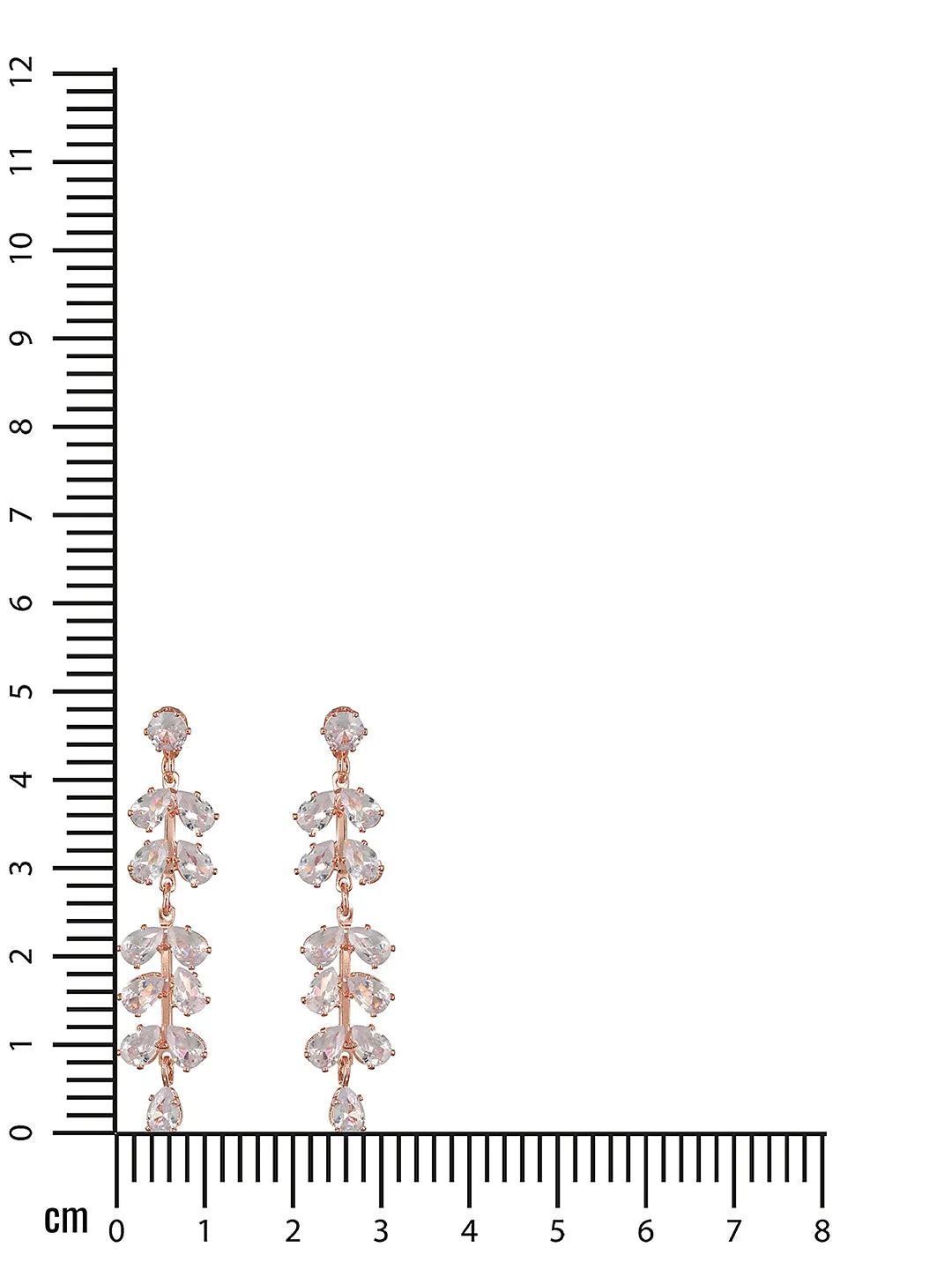 Floral Shaped Contemporary Zircon Drop Earrings