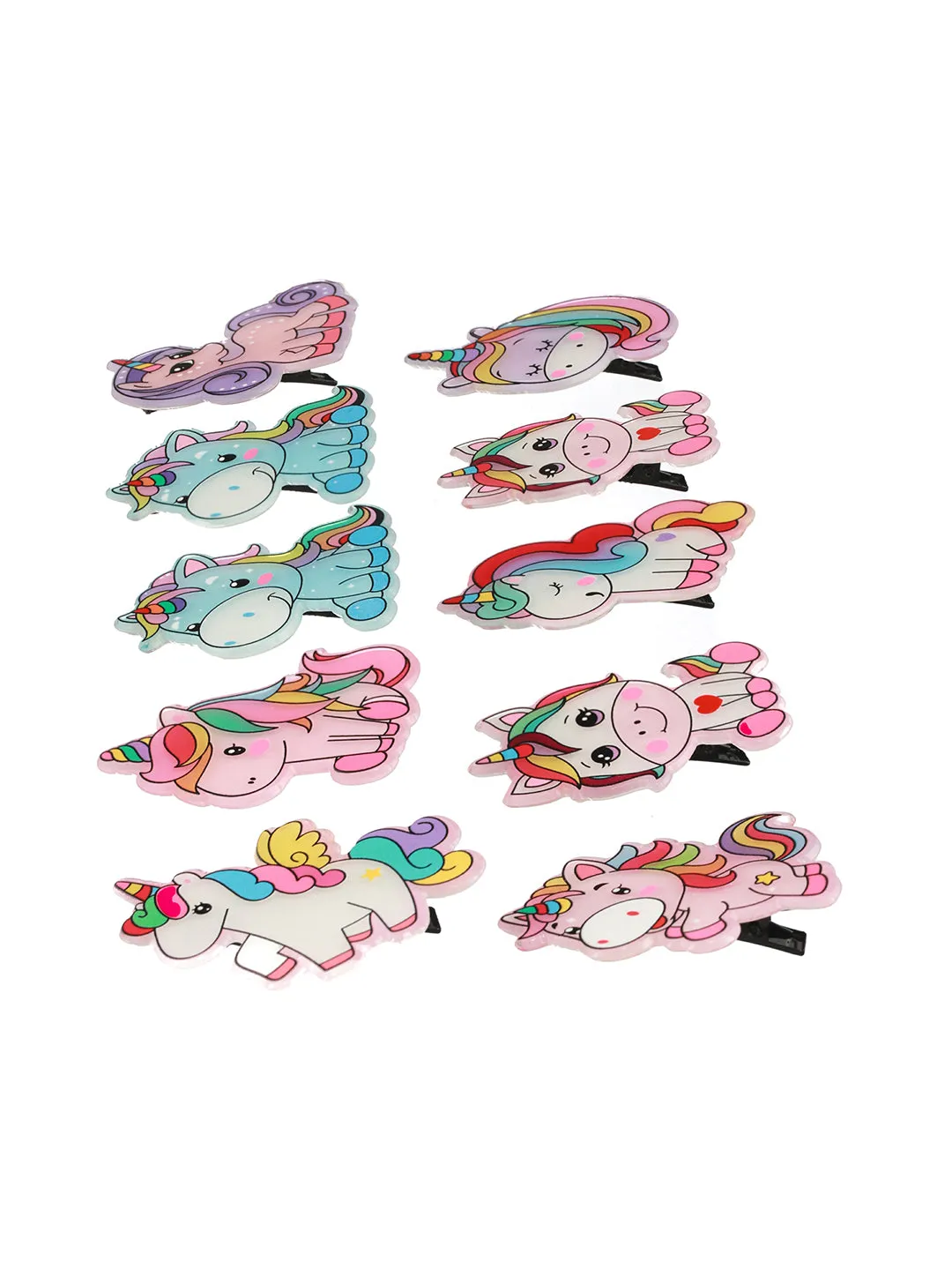 Girls Set Of 10 Alligator Hair Clip