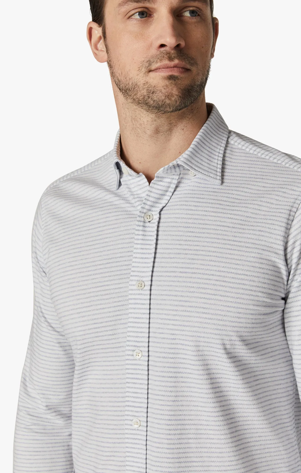 Horizontal Stripe Shirt in Indigo