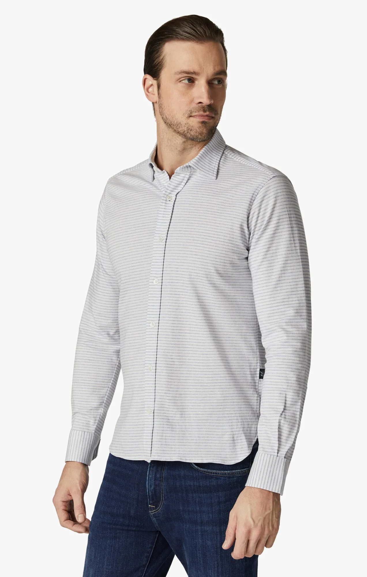 Horizontal Stripe Shirt in Indigo