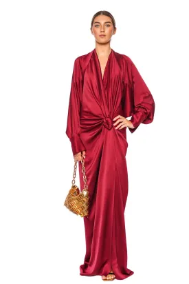 Jazz Burgundy Satin Bolero Cape