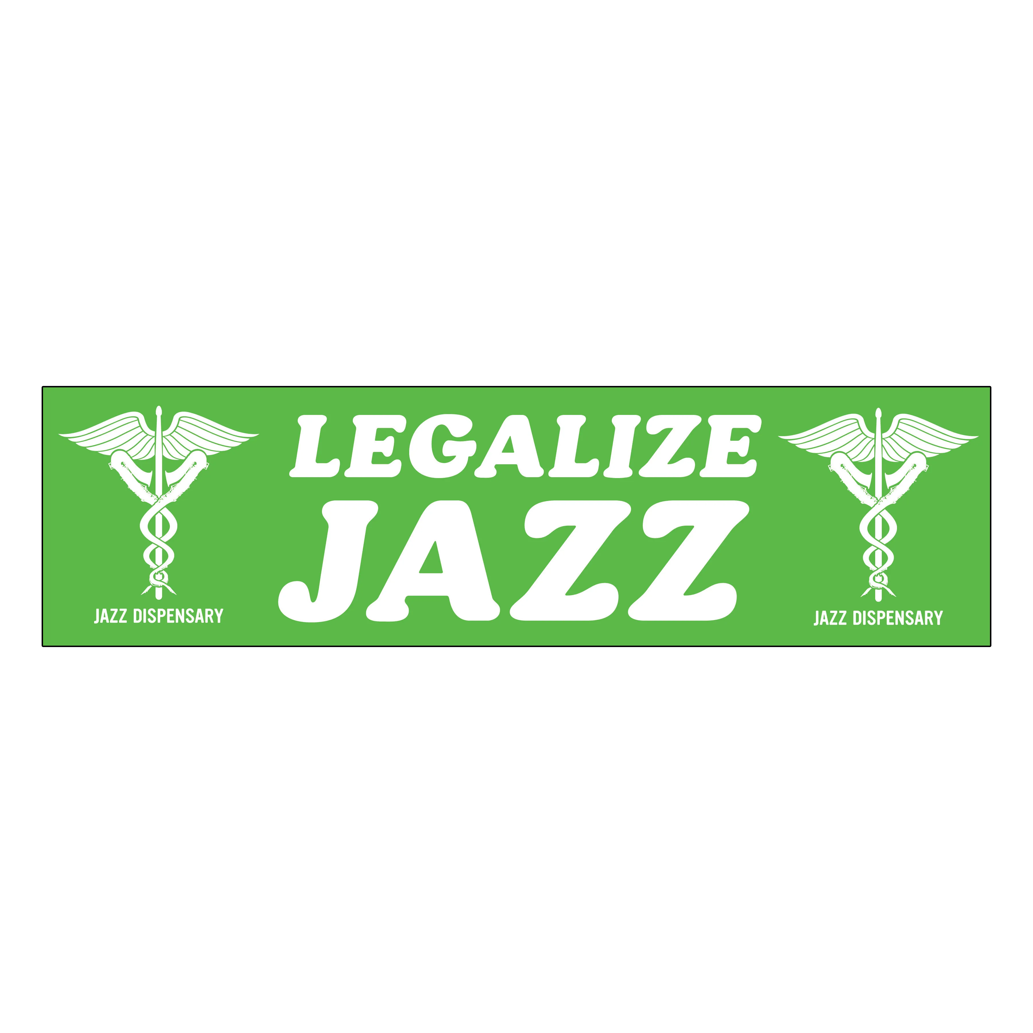 Jazz Dispensary "Legalize Jazz" Bumper Sticker