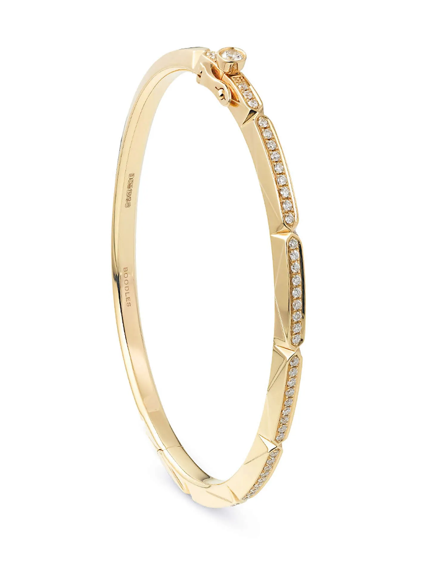 Jazz Yellow Gold Diamond Bangle