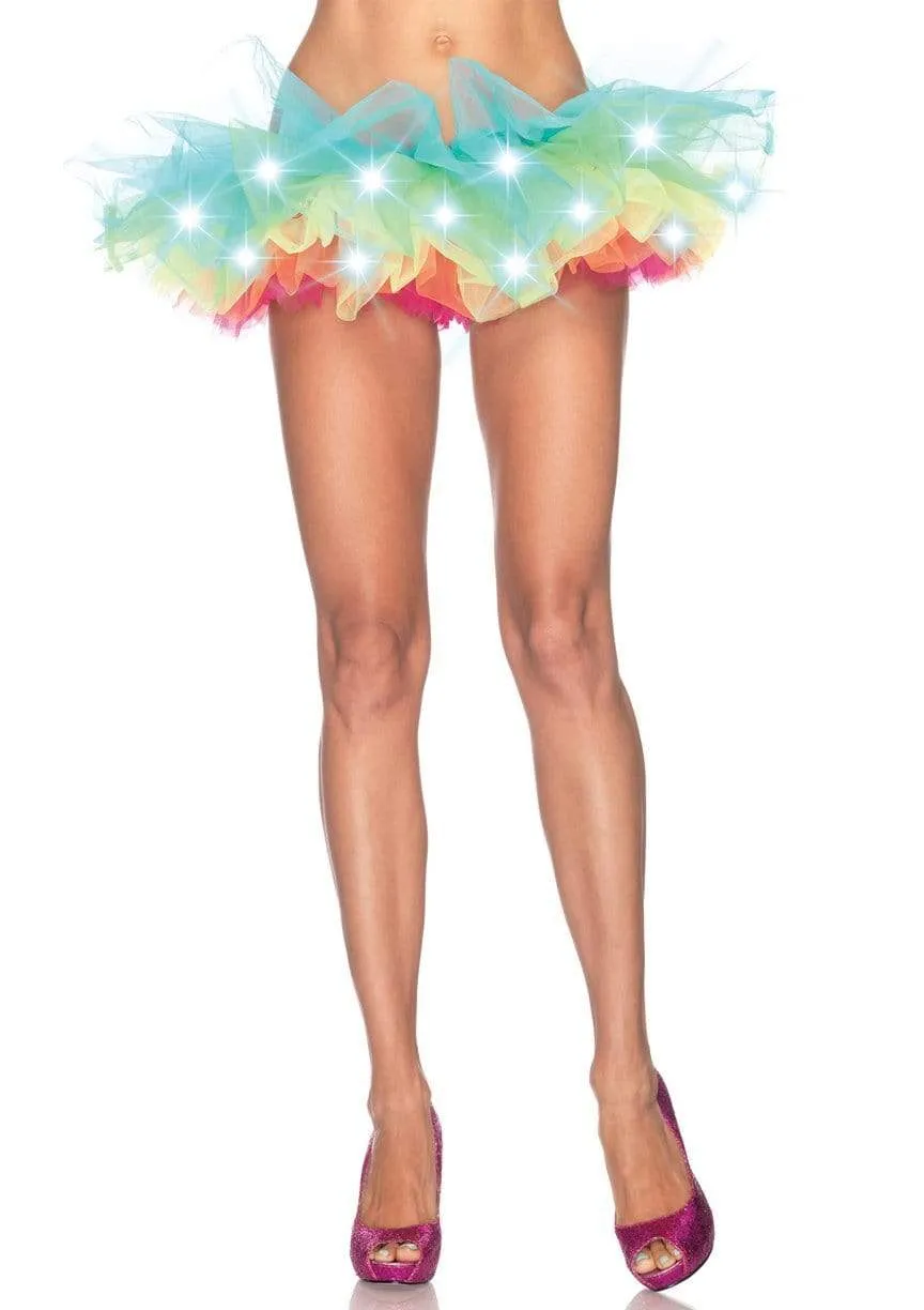 LED Light Up Neon Rainbow Festival Tutu