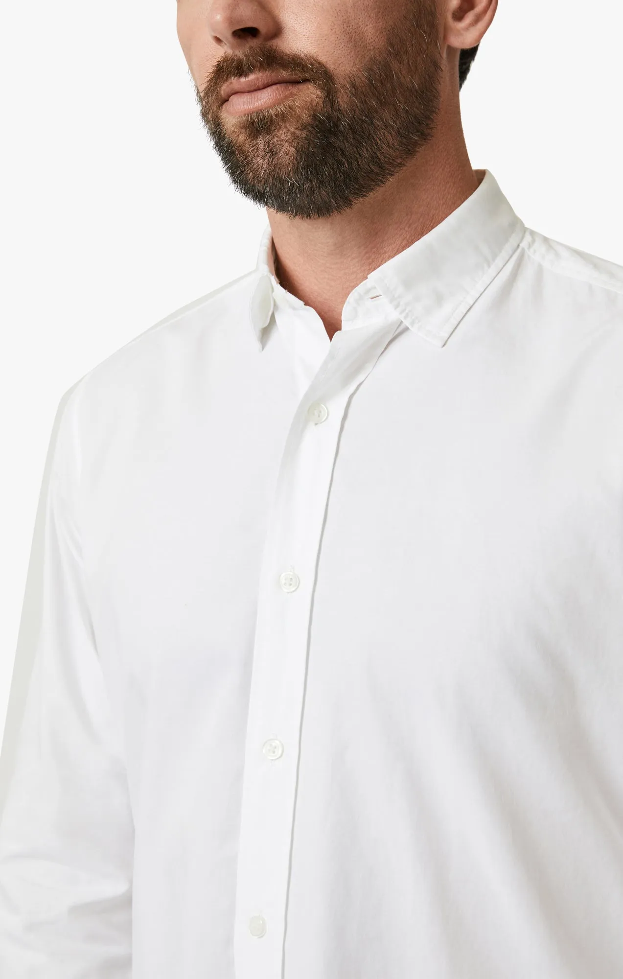 Luxe Twill Shirt In Bright White