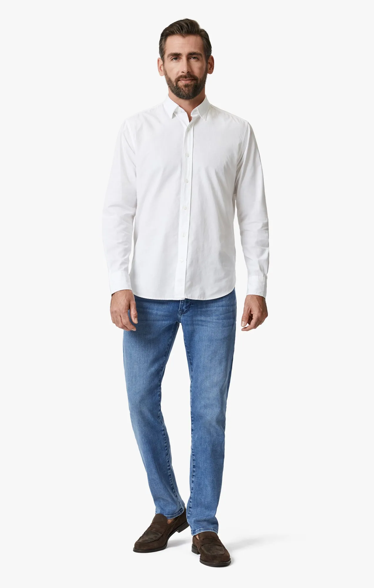 Luxe Twill Shirt In Bright White