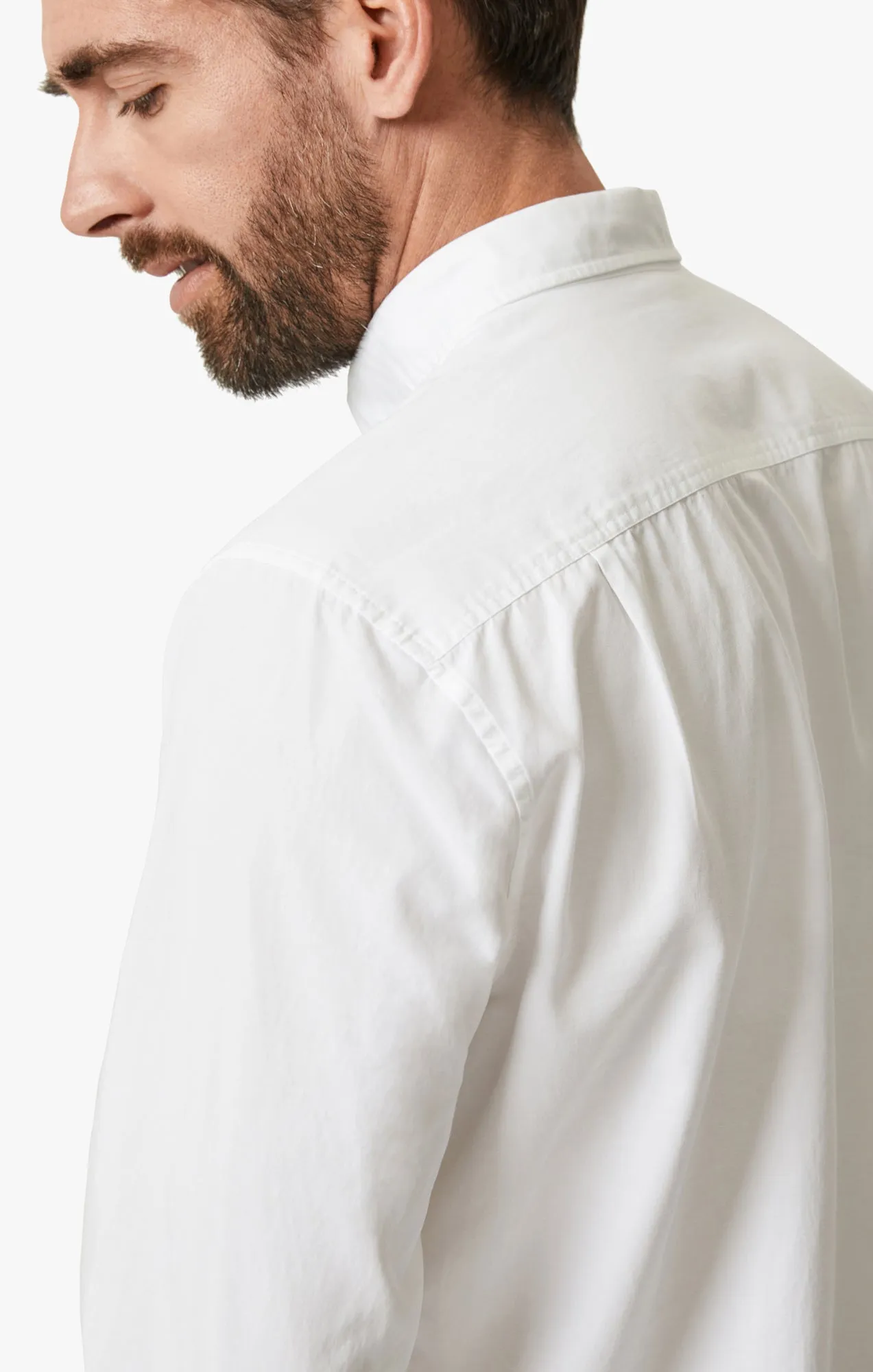 Luxe Twill Shirt In Bright White