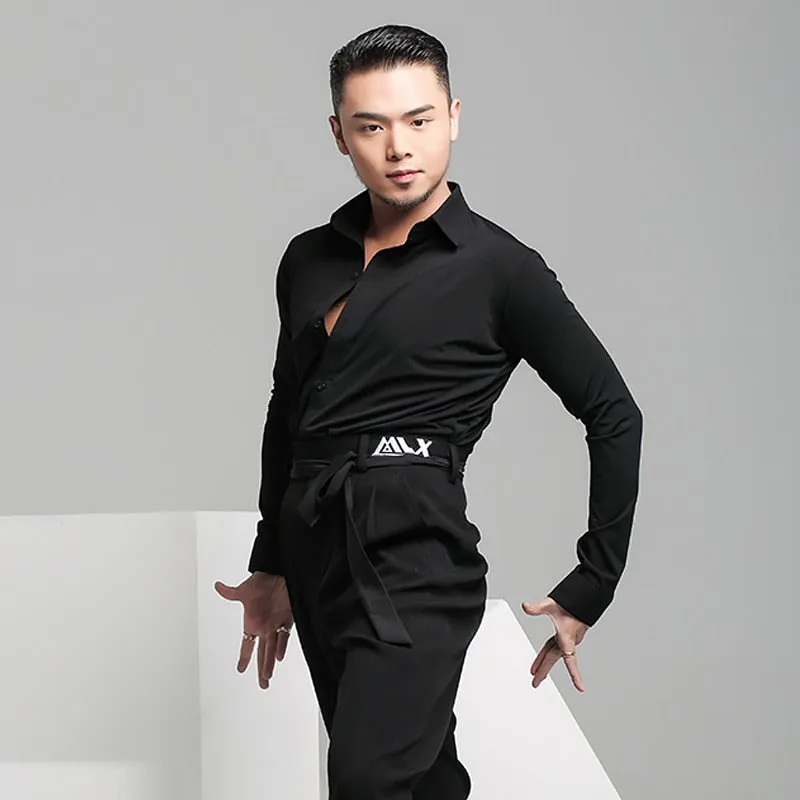 #M110  Mens Latin Ballroom- Tango- Salsa Shirt