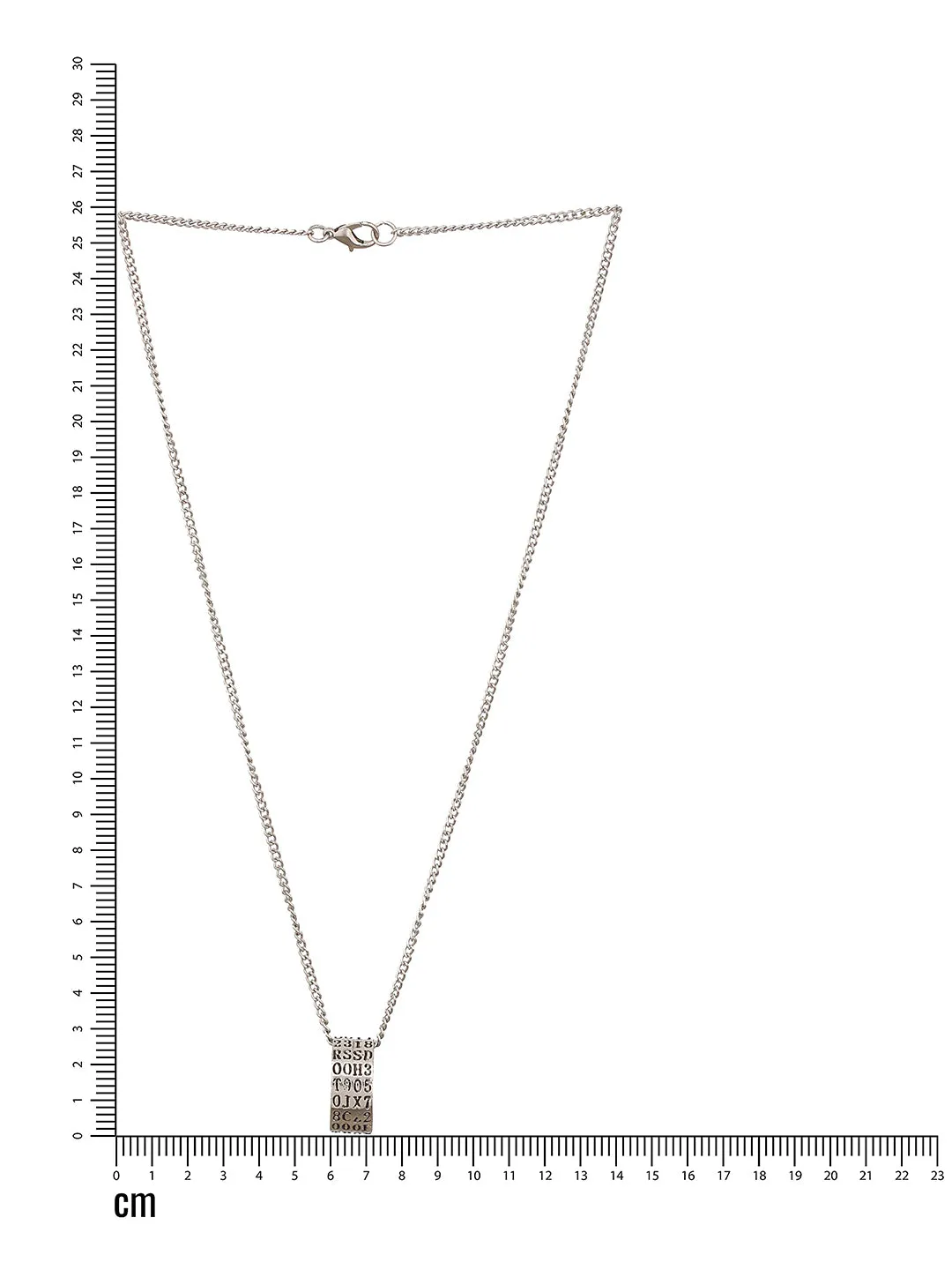 Men Silver-Plated Ring Pendant Chain