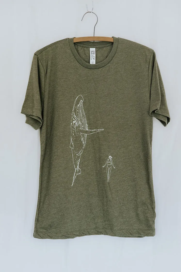 Men's Whale Dance Tee - Olive