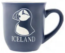 Mug Jazz Puffin silhouette Blue