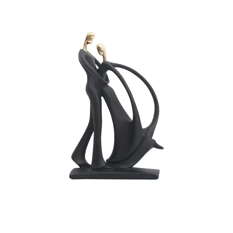 Nordic Elegance: Resin Dancing Couple and Musician Figurine Ornaments for Stylish Home Decor