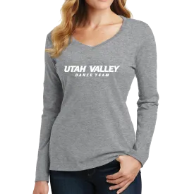 Port & Company Ladies Long Sleeve Fan Favorite V-Neck Tee - UVU Dance Team