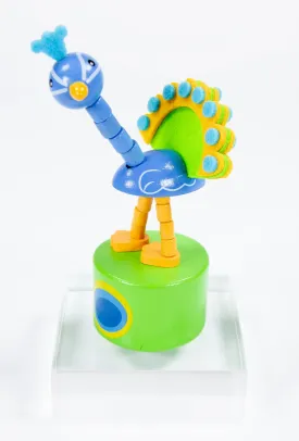 Prancing Peacock Thumb Push Toy