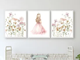 Princess Wildflower Nursery Prints - Set 1