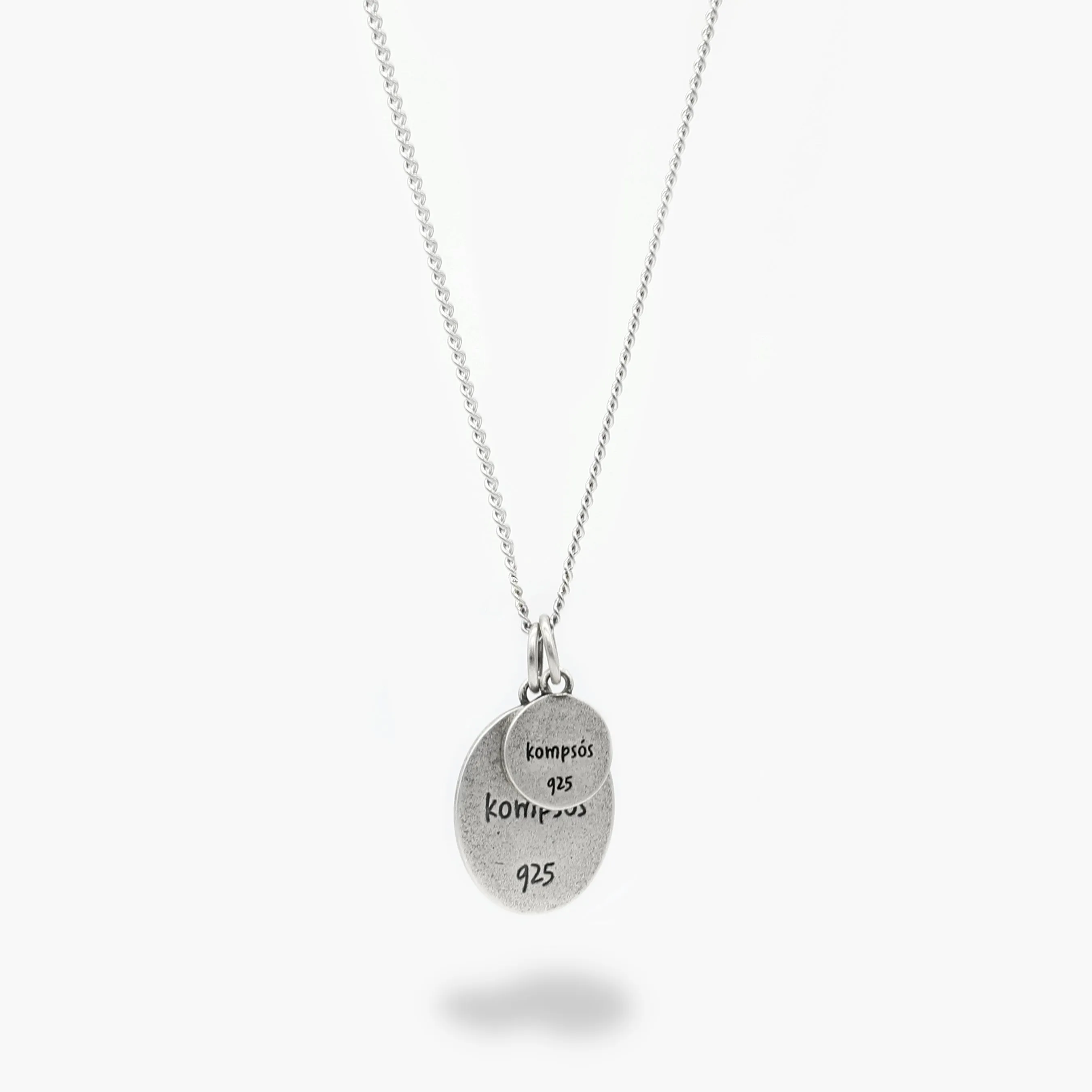 "Dum Vita Est - Spes Est" Flying Angel Silver Necklace