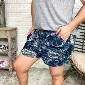 "Jazz" Faux Distressed Harem Shorts