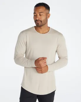 Ribbed Long Sleeve Drop-Cut