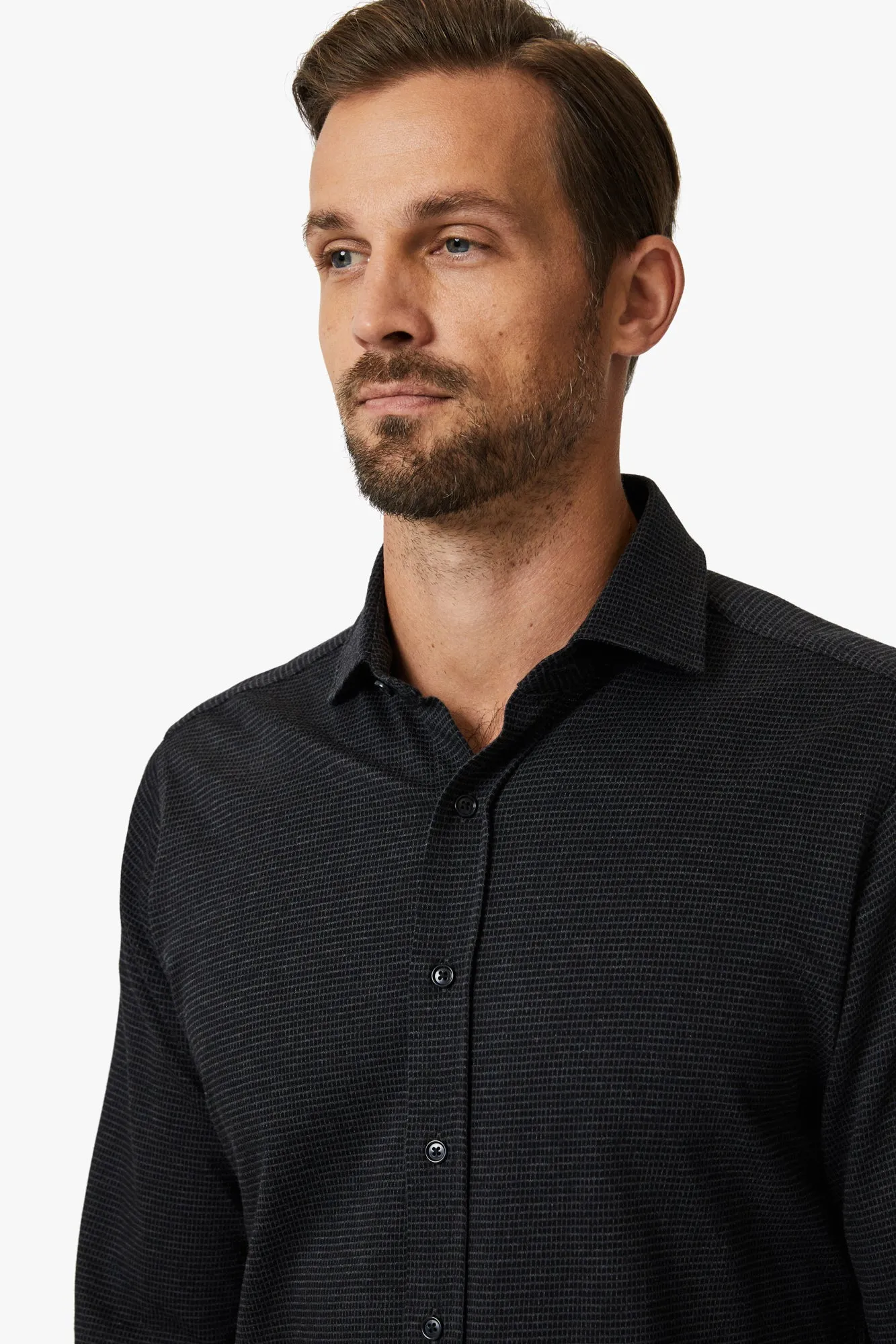 Structured Shirt In Dark Grey