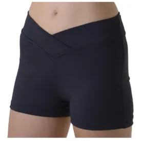 V-Waist Black Dance Shorts