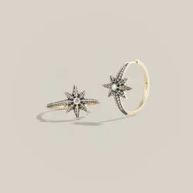 Victorian Star Large Diamond Hoops