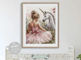 Wildflower Unicorn Nursery Print