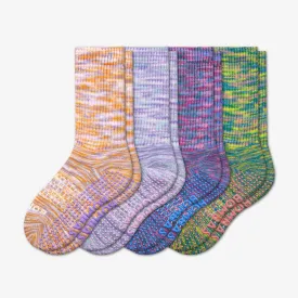 Youth Space Dye Gripper Calf Sock 4-Pack